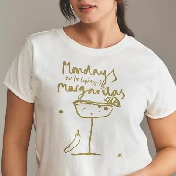 Anthropologie Tops - Anthropologie Days Of The Week Drinks Graphic Tee In Beige